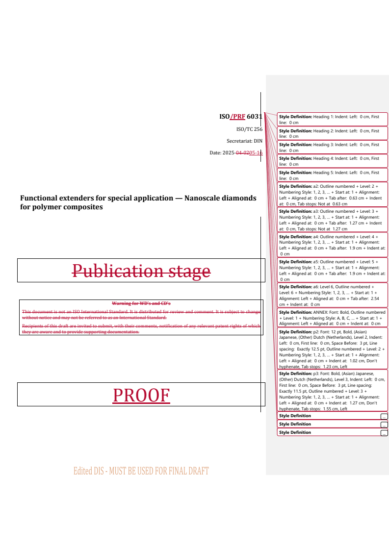 REDLINE ISO/PRF 6031 - Functional extenders for special application — Nanoscale diamonds for polymer composites
Released:16. 05. 2025