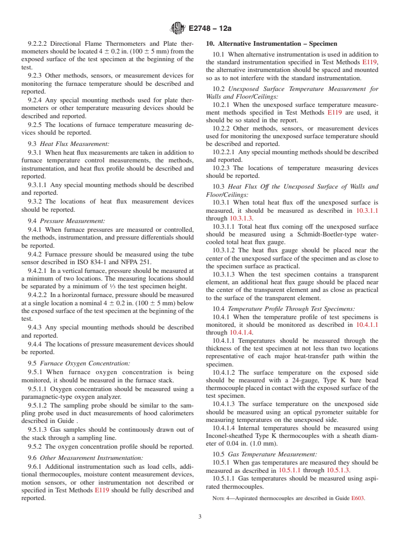 ASTM E2748-12a - Standard Guide for  Fire-Resistance Experiments