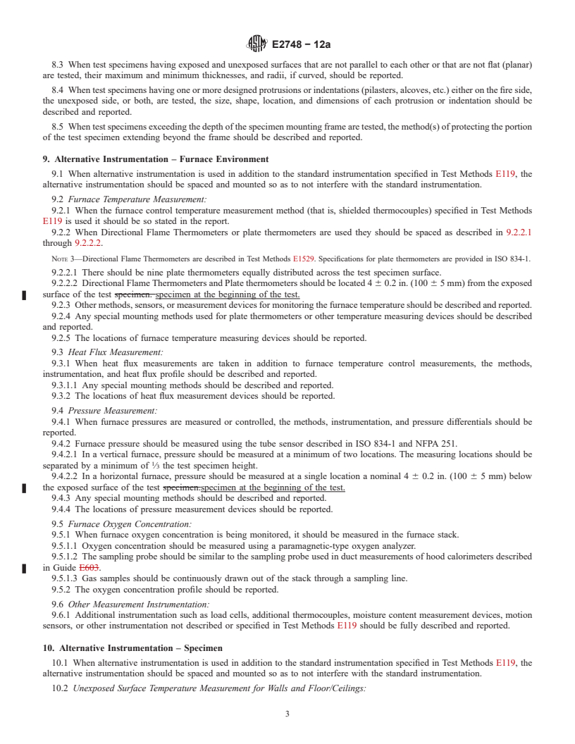 REDLINE ASTM E2748-12a - Standard Guide for  Fire-Resistance Experiments