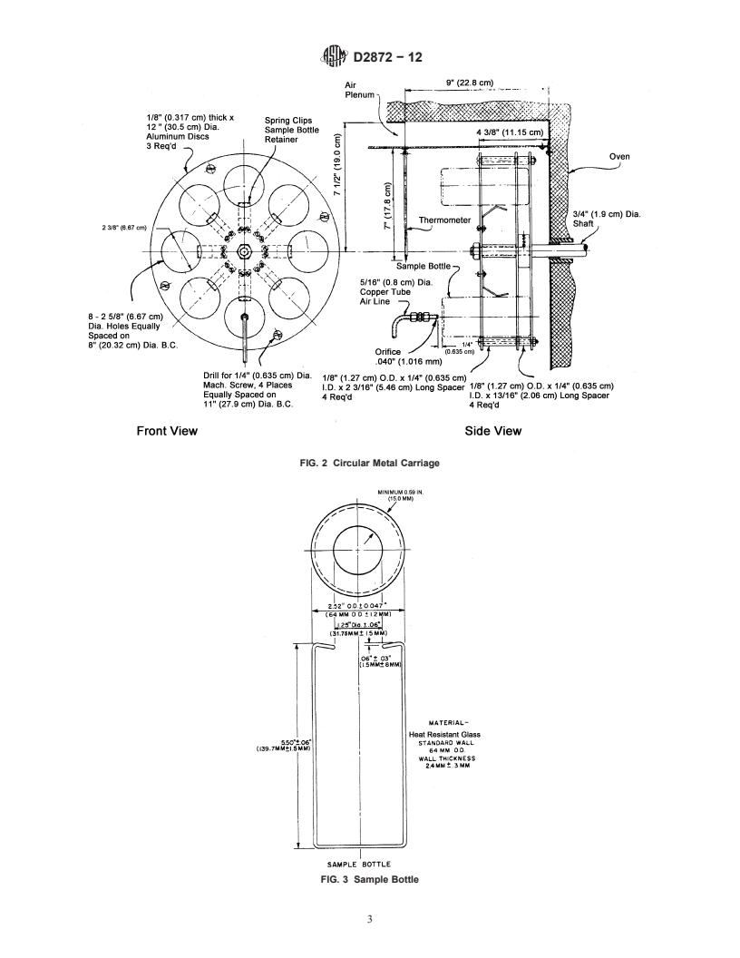 REDLINE ASTM D2872-12 - Standard Test Method for  Effect of Heat and Air on a Moving Film of Asphalt (Rolling  Thin-Film Oven Test)