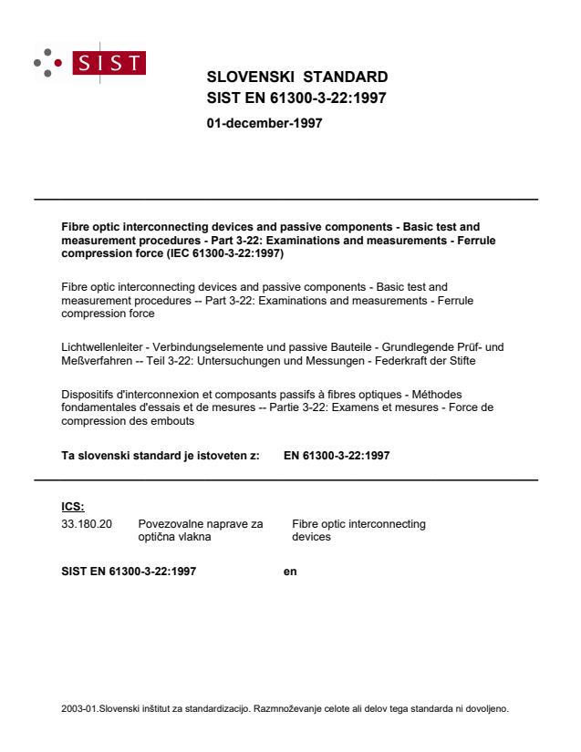 EN 61300-3-22:1997