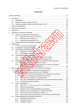 IEC 61643-12:2002 - Low-voltage surge protective devices - Part 12: Surge protective devices connected to low-voltage power distribution systems - Selection and application principles
Released:2/26/2002
Isbn:2831861853 - Page 4 preview