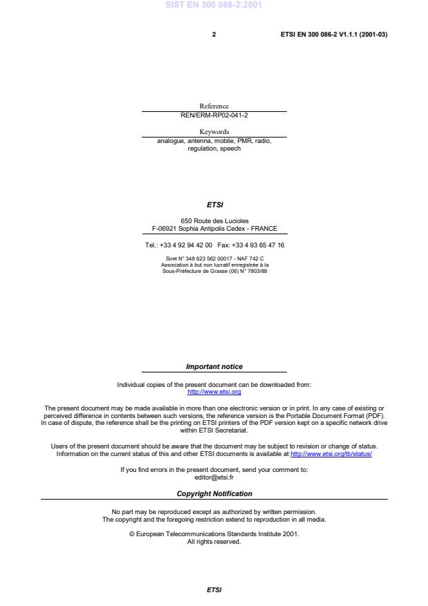 SIST EN 300 086-2:2001 SIST EN 300 086-2:2001 - Page 4 preview