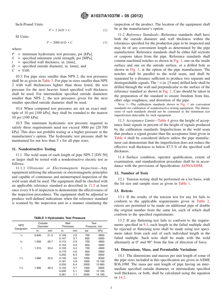 ASTM A1037/A1037M-05(2012) - Standard Specification for  Steel Line Pipe, Black, Furnace-Butt-Welded (Withdrawn 2017)