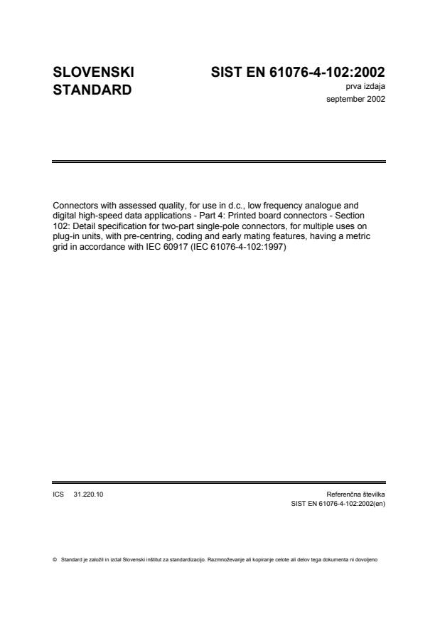 EN 61076-4-102:1997 EN 61076-4-102:2002 - Page 1 preview