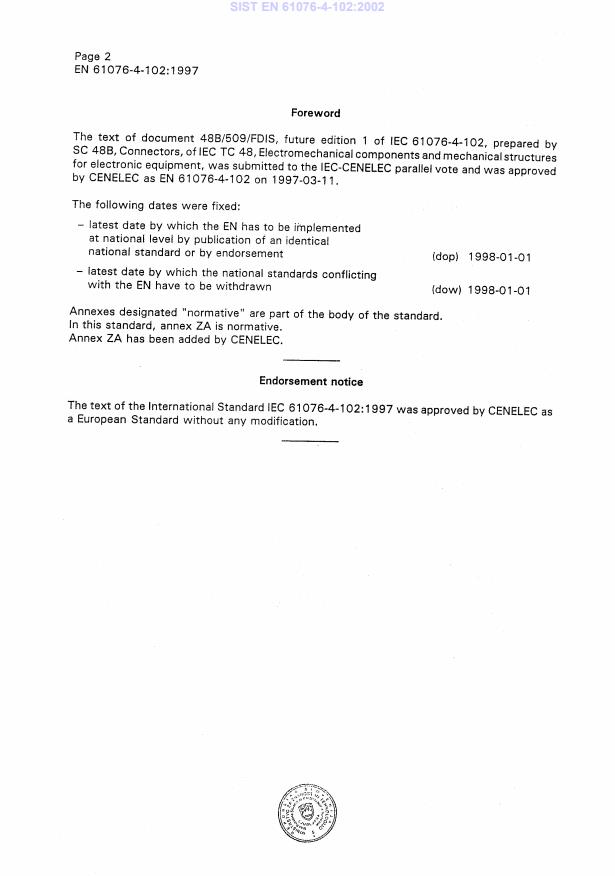 EN 61076-4-102:1997 EN 61076-4-102:2002 - Page 4 preview