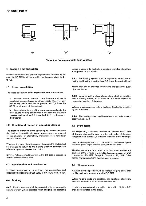 ISO 3078:1987 ISO 3078:1987 - Shipbuilding -- Cargo winches - Page 4 preview