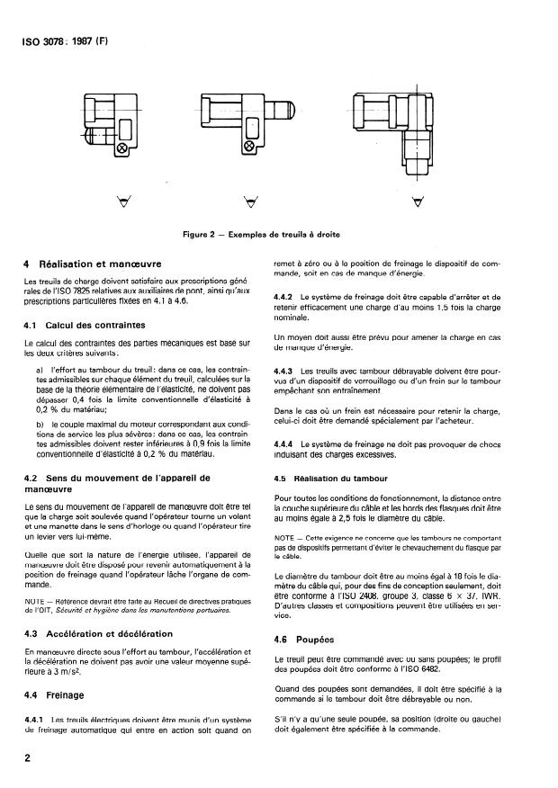 ISO 3078:1987 ISO 3078:1987 - Construction navale -- Treuils de charge - Page 4 preview