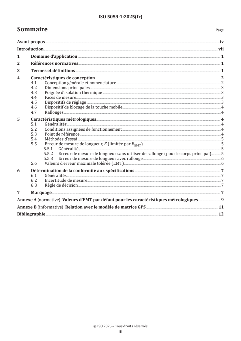 ISO 5059-1:2025 - Spécification géométrique des produits (GPS) — Equipements de mesurage dimensionnel — Partie 1: Caractéristiques de conception et caractéristiques métrologiques des micromètres d'intérieur à deux touches
Released:29. 04. 2025