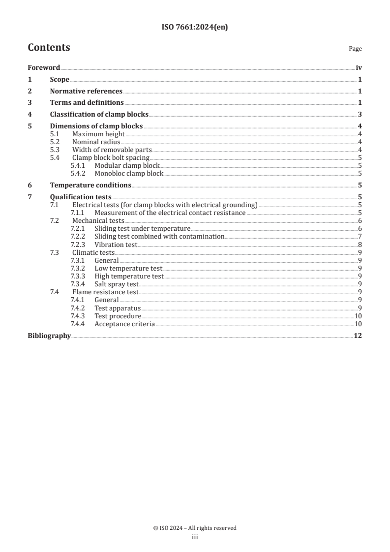 ISO 7661:2024 - Aerospace fluid systems — Clamp blocks for tube lines having axial alignment — Design requirements and qualification testing (metric series)
Released:11. 10. 2024