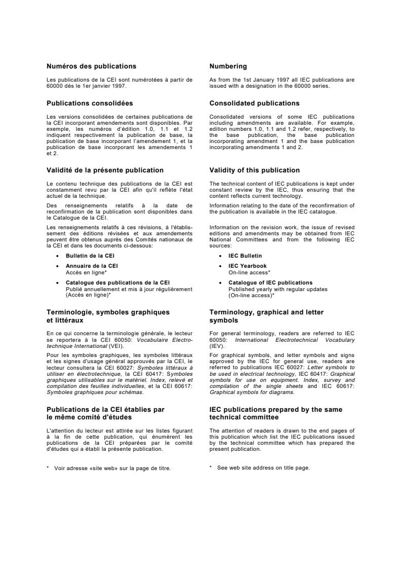 IEC 61650:1997 IEC 61650:1997 - Reliability data analysis techniques - Procedures for comparison of two constant failure rates and two constant failure (event) intensities - Page 2 preview