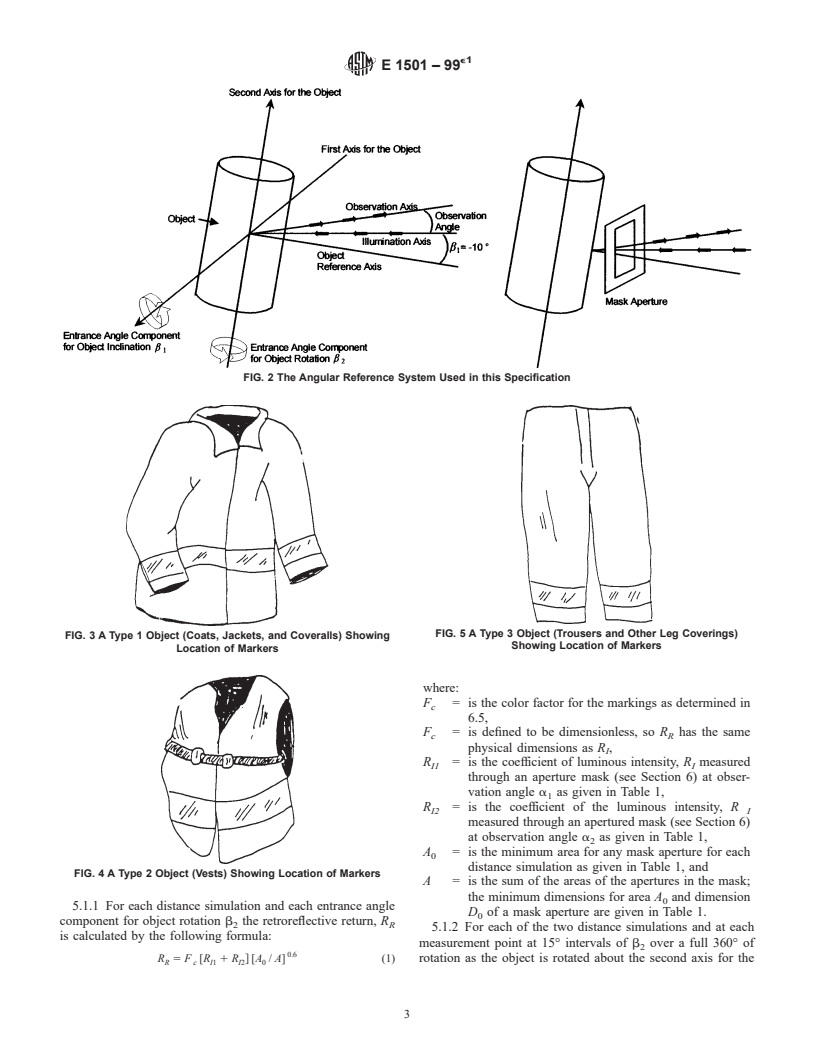 ASTM E1501-99e1 - Standard Specification for Nighttime Photometric Performance of Retroreflective Pedestrian Markings for Visibility Enhancement