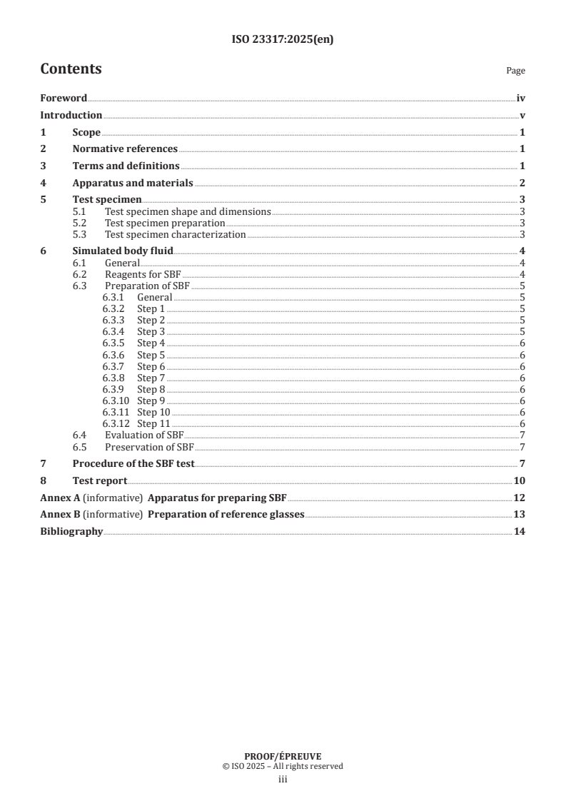 ISO/PRF 23317 - Implants for surgery — Materials — Simulated body fluid (SBF) preparation procedure and test method to detect apatite formation in SBF for initial screening of bone-contacting implant materials
Released:23. 04. 2025