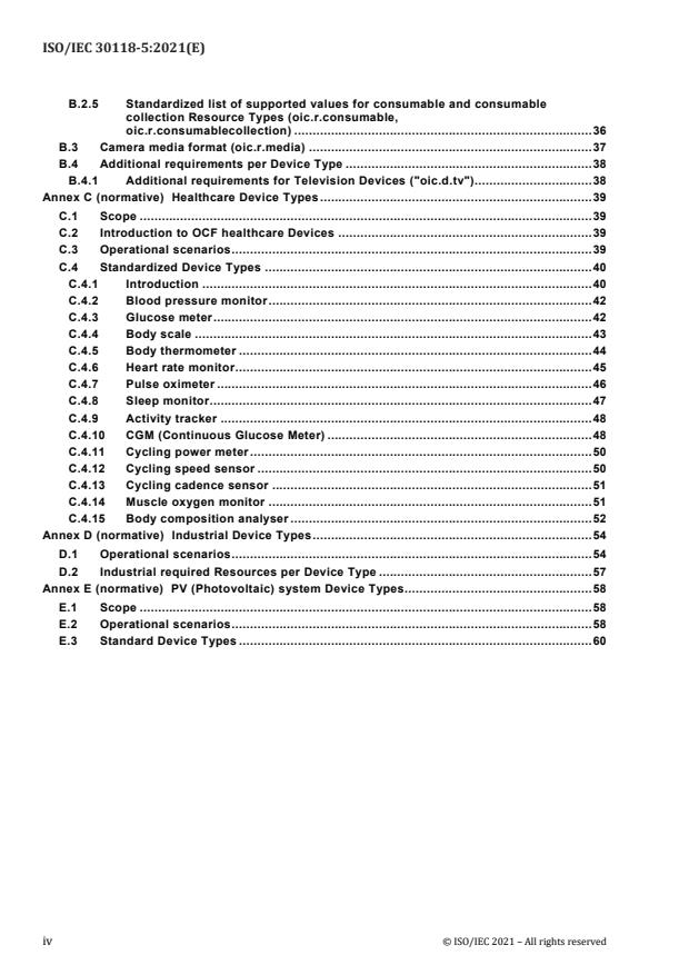 ISO/IEC 30118-5:2021 ISO/IEC 30118-5:2021 - Information technology -- Open Connectivity Foundation (OCF) Specification - Page 4 preview