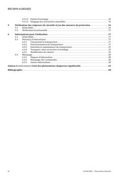 ISO 3691-6:2021 - Chariots de manutention — Exigences de sécurité et vérification — Partie 6: Transporteurs de charges et de personnel
Released:7/13/2021 - Page 4 preview