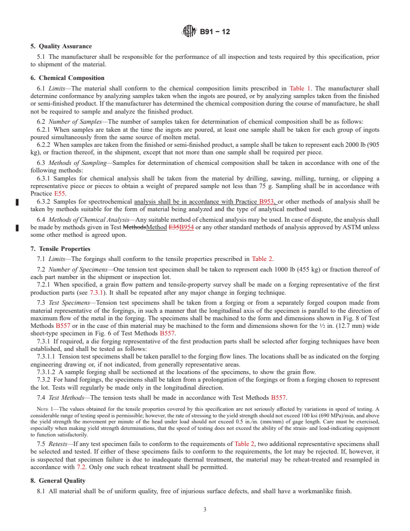 REDLINE ASTM B91-12 - Standard Specification for Magnesium-Alloy&#x2009; Forgings