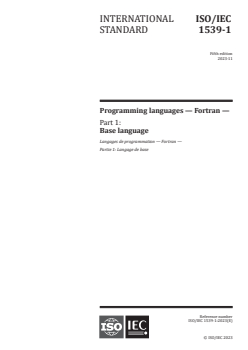 ISO/IEC 1539-1:2023 - Programming languages — Fortran — Part 1: Base language
Released:17. 11. 2023 - Page 1 preview
