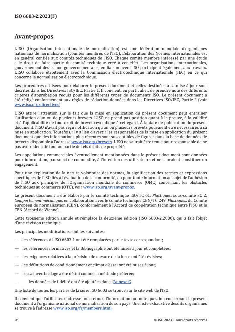 ISO 6603-2:2023 ISO 6603-2:2023 - Plastiques — Détermination du comportement des plastiques rigides perforés sous l'effet d'un choc — Partie 2: Essais de choc instrumentés
Released:2. 06. 2023 - Page 4 preview