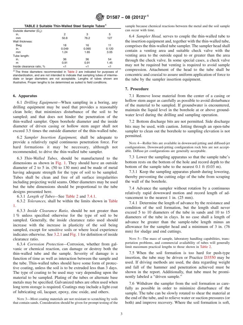 ASTM D1587-08(2012)e1 - Standard Practice for  Thin-Walled Tube Sampling of Soils for Geotechnical Purposes