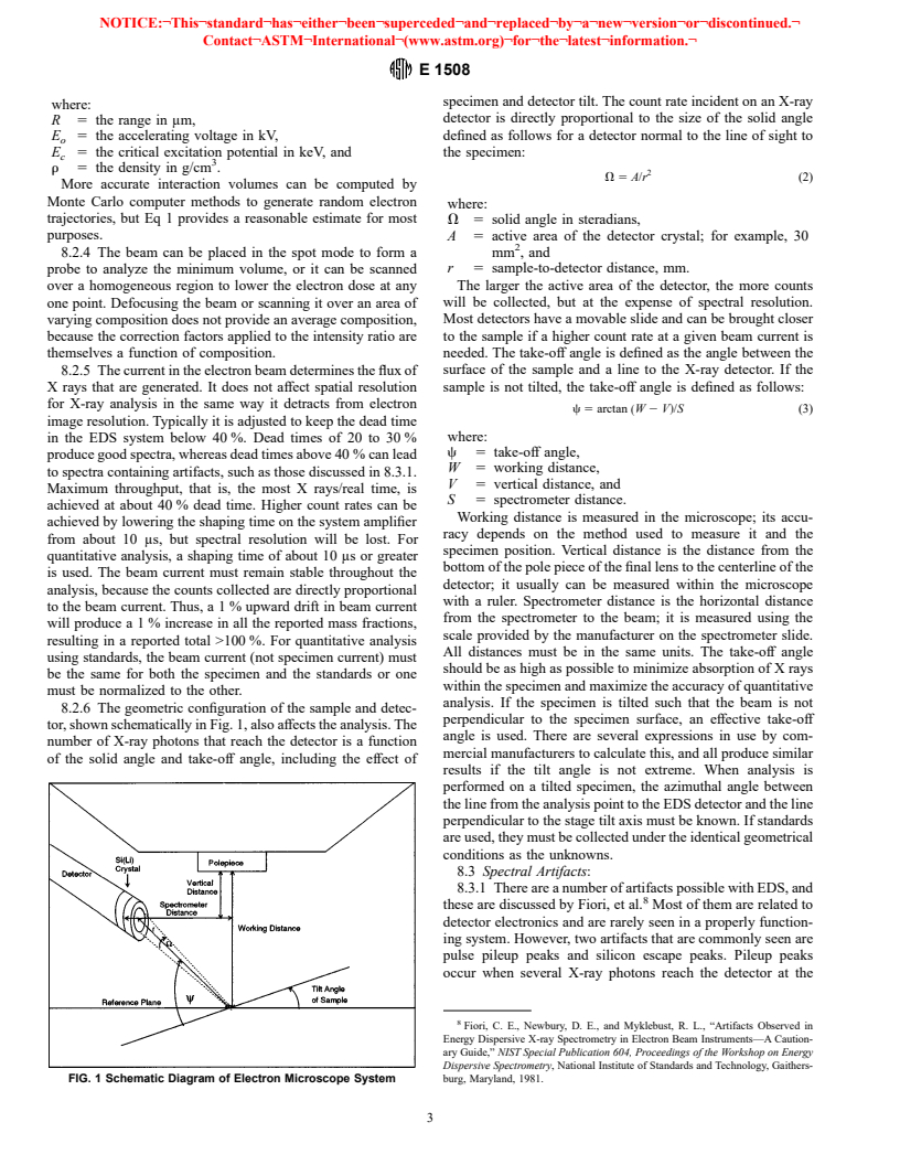 ASTM E1508-98 - Standard Guide for Quantitative Analysis by Energy-Dispersive Spectroscopy