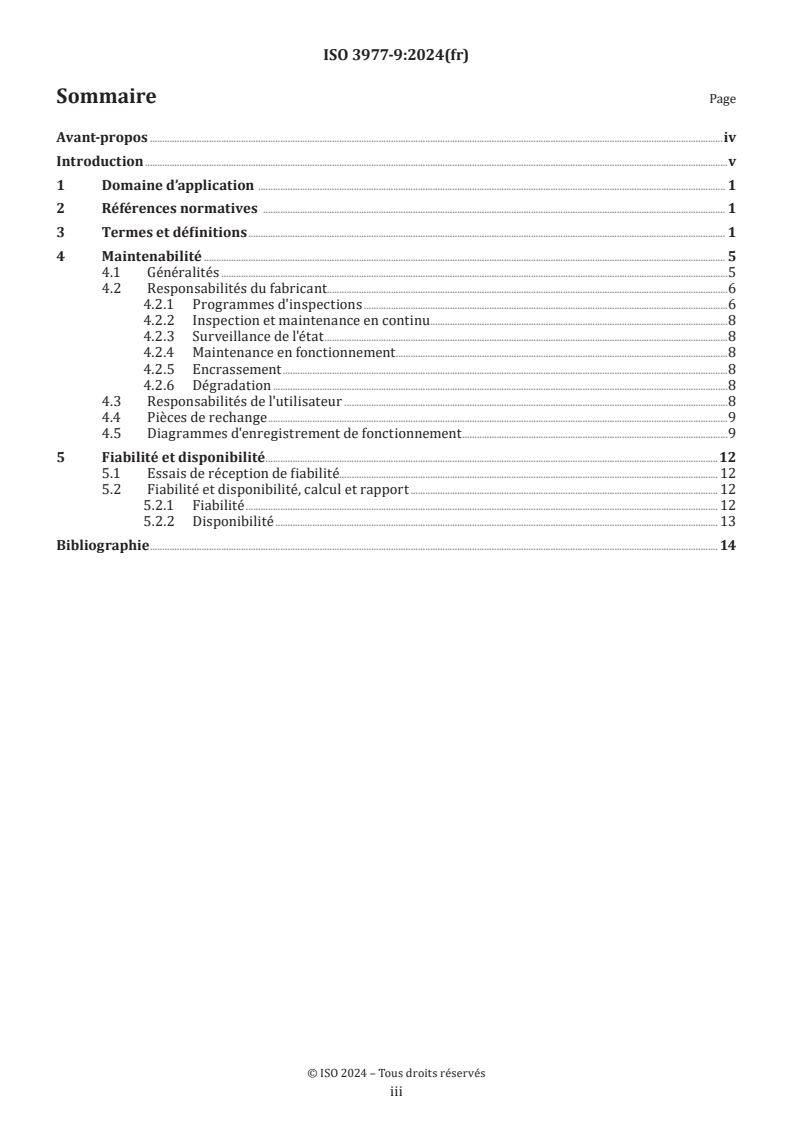 ISO 3977-9:2024 - Turbines à gaz — Spécifications pour l'acquisition — Partie 9: Fiabilité, disponibilité, maintenance
Released:22. 05. 2024