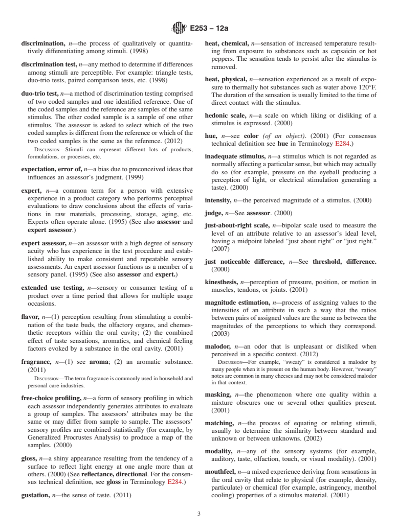 ASTM E253-12a - Standard Terminology Relating to  Sensory Evaluation of Materials and Products