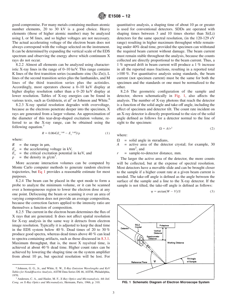 ASTM E1508-12 - Standard Guide for Quantitative Analysis by Energy-Dispersive Spectroscopy