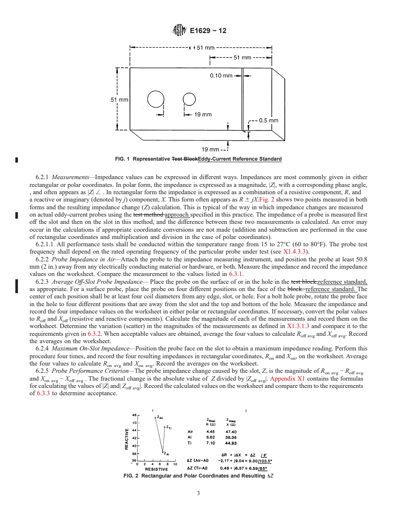 REDLINE ASTM E1629-12 - Standard Practice for  Determining the Impedance of Absolute Eddy-Current Probes