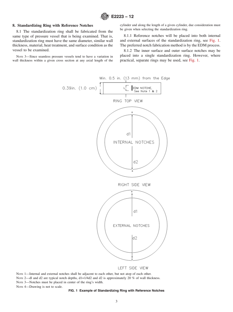 ASTM E2223-12 - Standard Practice for  Examination of Seamless, Gas-Filled, Steel Pressure Vessels  Using Angle Beam Ultrasonics