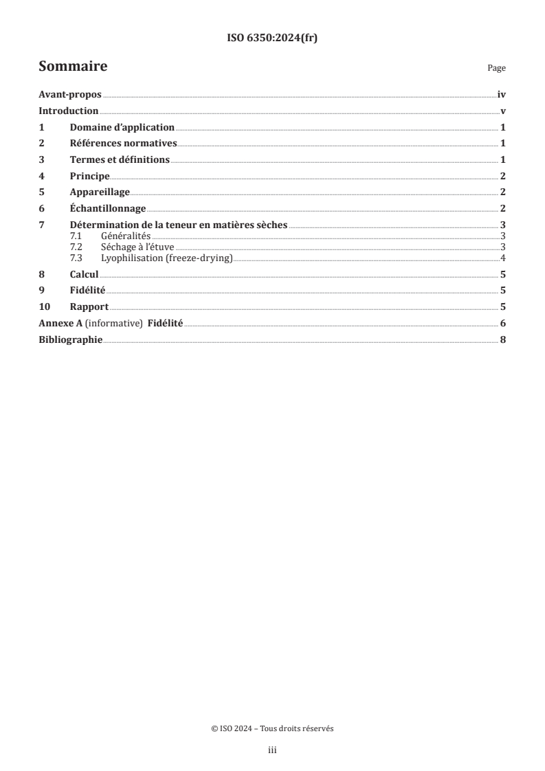 ISO 6350:2024 - Lignines — Détermination de la teneur en matières sèches — Méthodes par séchage à l’étuve et par lyophilisation
Released:14. 02. 2024