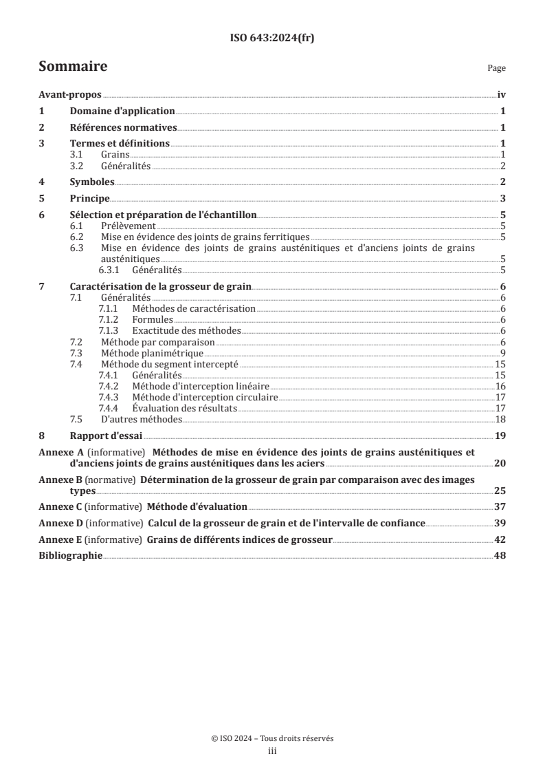 ISO 643:2024 - Aciers — Détermination micrographique de la grosseur de grain apparente
Released:22. 08. 2024