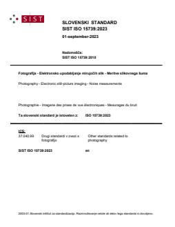 ISO 15739:2023 ISO 15739:2023 - BARVE - Page 1 preview