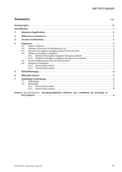 ISO 7927-2:2023 - Épices et condiments — Graines de fenouil entières ou moulues — Partie 2: Spécifications pour les graines de fenouil doux (Foeniculum vulgare var. panmorium)
Released:7. 06. 2023 - Page 3 preview
