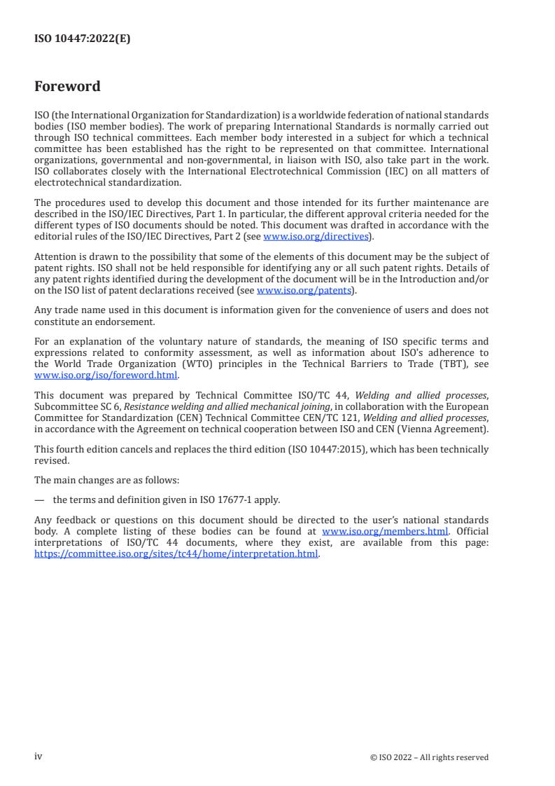 ISO 10447:2022 ISO 10447:2022 - Resistance welding — Testing of welds — Peel and chisel testing of resistance spot and projection welds
Released:25. 11. 2022 - Page 4 preview