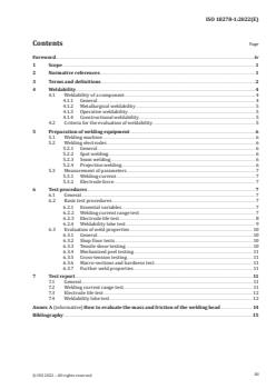 ISO 18278-1:2022 ISO 18278-1:2022 - Resistance welding — Weldability — Part 1: General requirements for the evaluation of weldability for resistance spot, seam and projection welding of metallic materials
Released:5/23/2022 - Page 3 preview