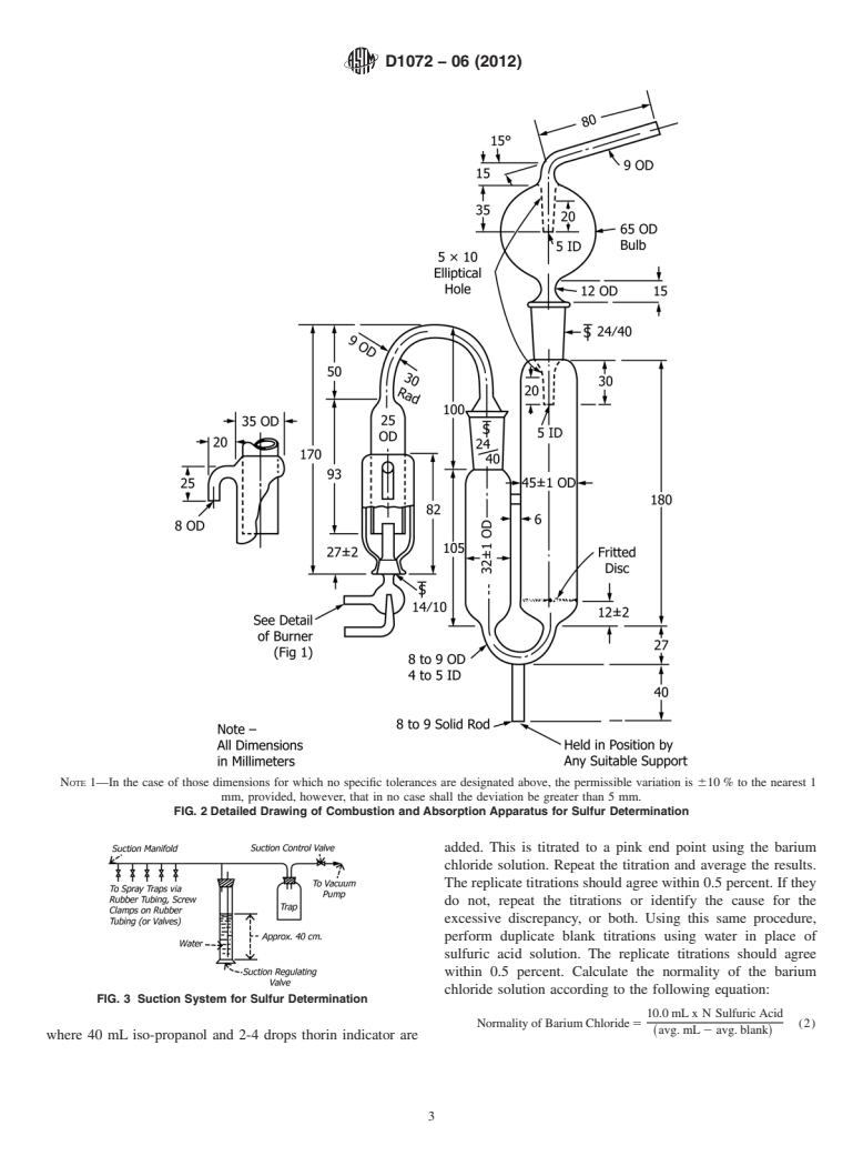 ASTM D1072-06(2012) - Standard Test Method for  Total Sulfur in Fuel Gases by Combustion and Barium Chloride  Titration