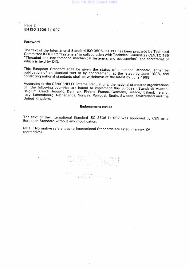 EN ISO 3506-1:1997 EN ISO 3506-1:2001 - Page 4 preview