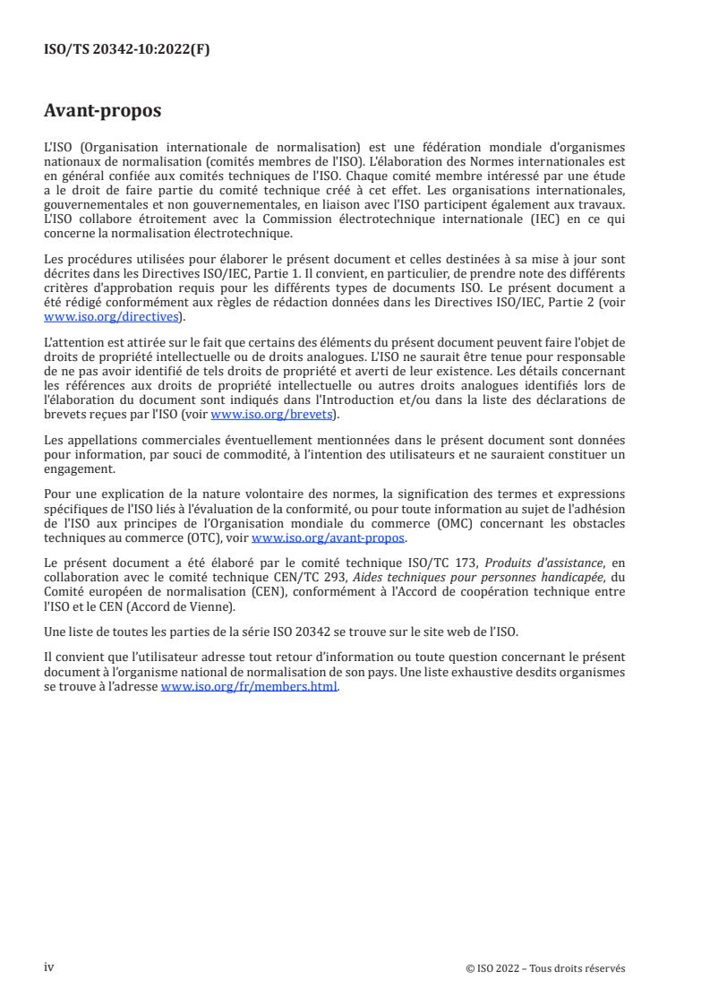 ISO/TS 20342-10:2022 ISO/TS 20342-10:2022 - Assistive products for tissue integrity when lying down — Part 10: Guidance to cleaning, disinfecting and care of polyurethane APTI covers
Released:3/25/2022 - Page 4 preview