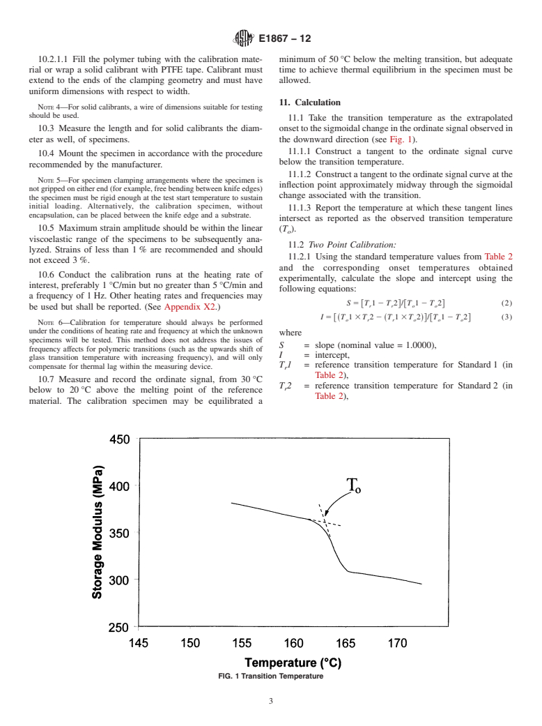 ASTM E1867-12 - Standard Test Method for  Temperature Calibration of Dynamic Mechanical Analyzers