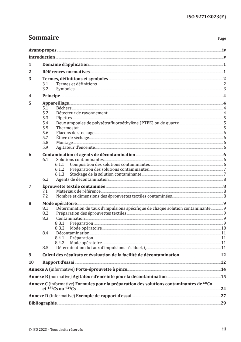 ISO 9271:2023 - Décontamination des surfaces contaminées par la radioactivité — Essai des agents de décontamination pour les textiles
Released:2/28/2023