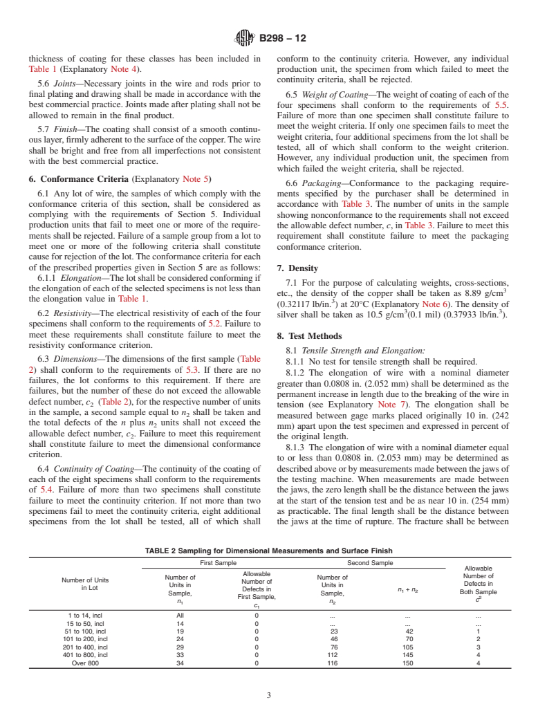 ASTM B298-12 - Standard Specification for Silver-Coated Soft or Annealed Copper Wire