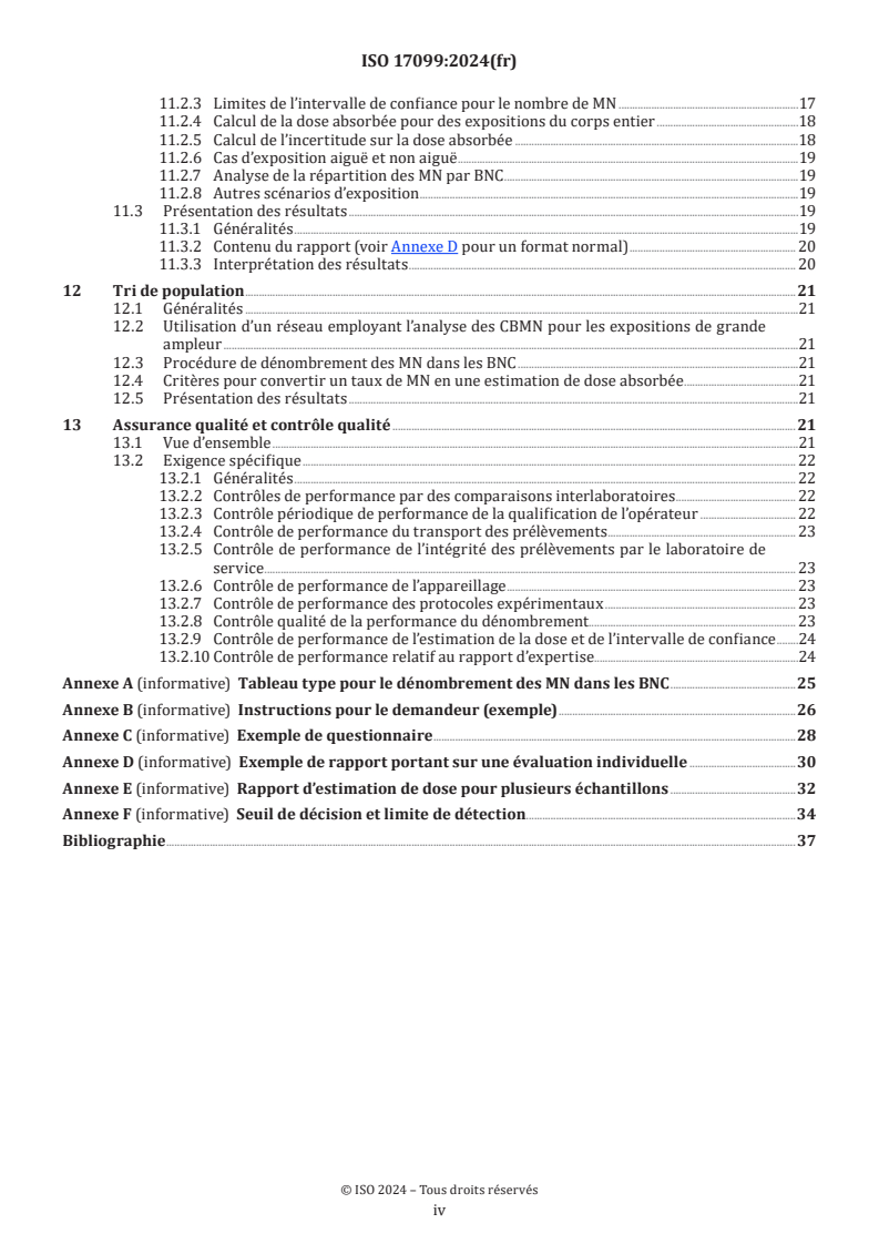 ISO 17099:2024 ISO 17099:2024 - Radioprotection — Critères de performance pour les laboratoires pratiquant la dosimétrie biologique par l’analyse des micronoyaux par blocage de la cytodiérèse (CBMN) dans les lymphocytes du sang périphérique
Released:14. 06. 2024 - Page 4 preview