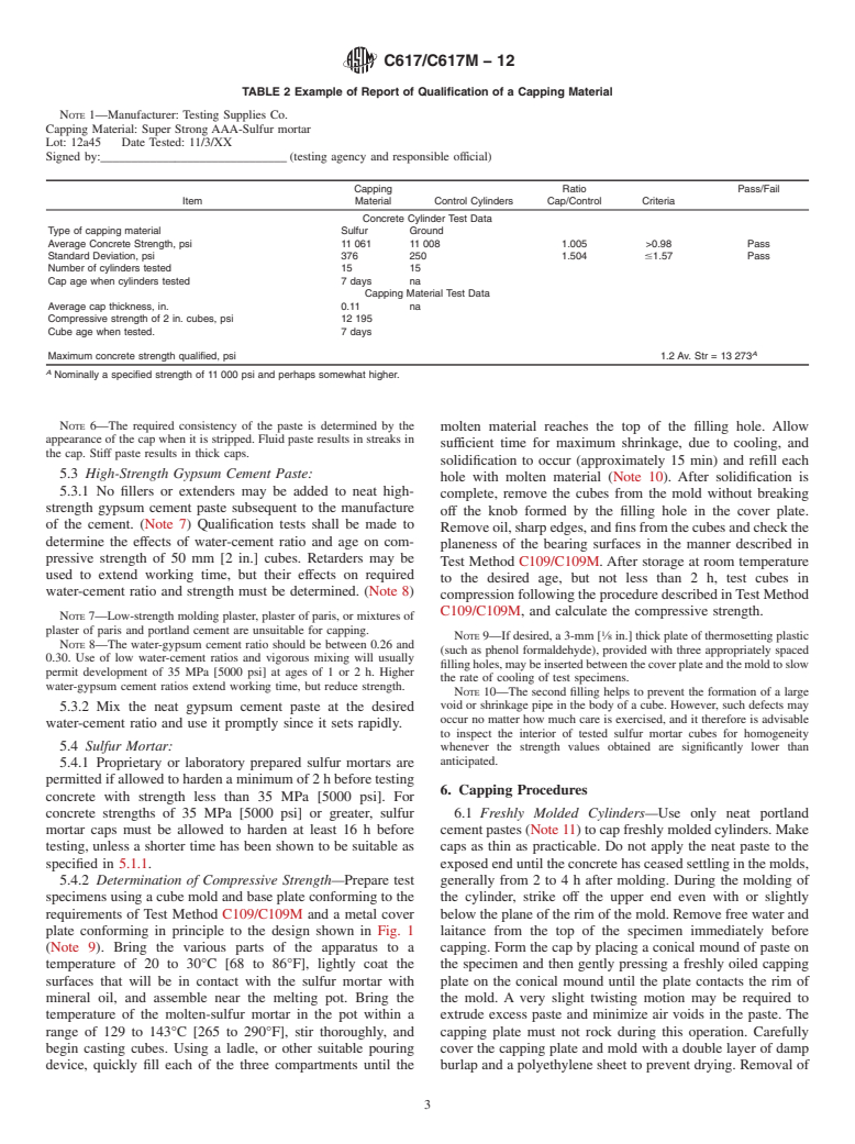 ASTM C617/C617M-12 - Standard Practice for  Capping Cylindrical Concrete Specimens