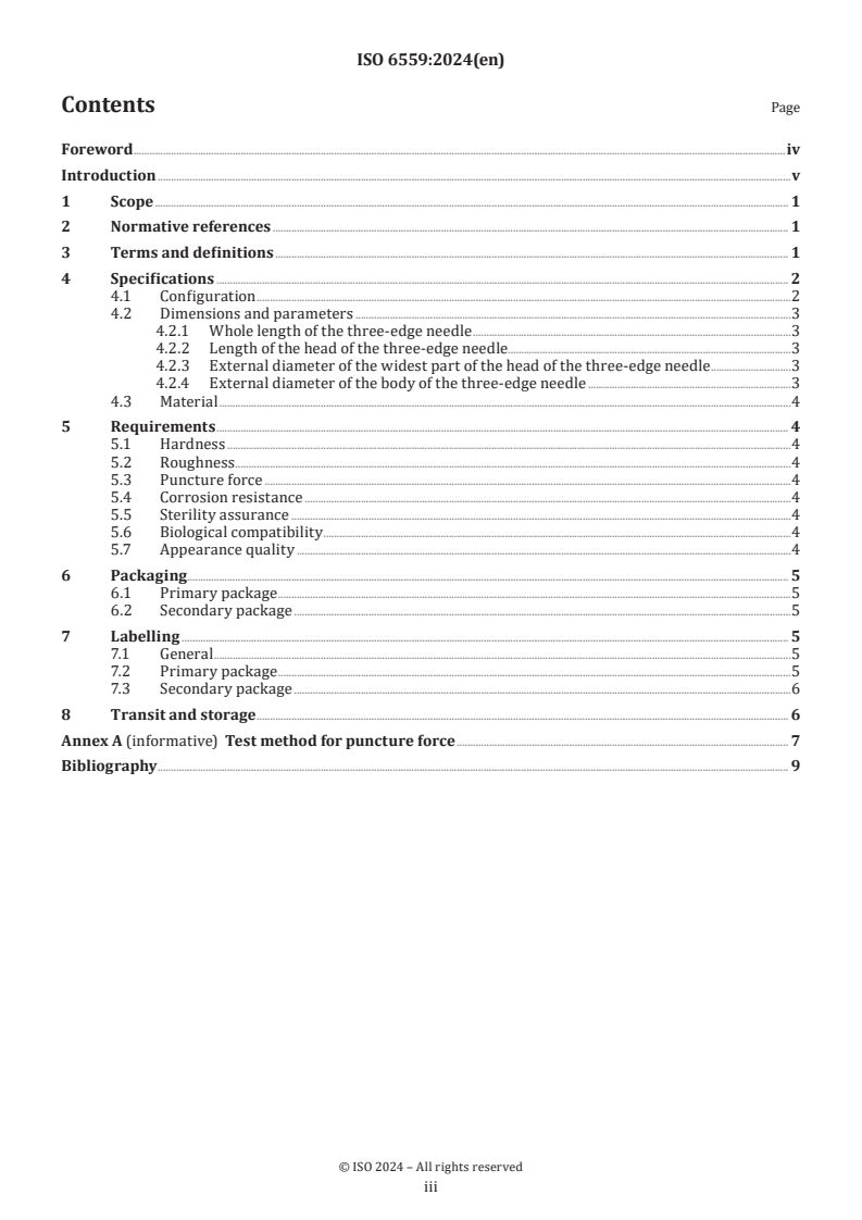 ISO 6559:2024 - Traditional Chinese medicine — Sterile three-edge needle for single use
Released:1. 07. 2024