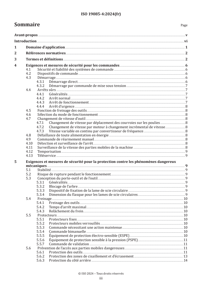 ISO 19085-4:2024 - Machines à bois — Sécurité — Partie 4: Scies circulaires à panneaux verticales
Released:23. 07. 2024