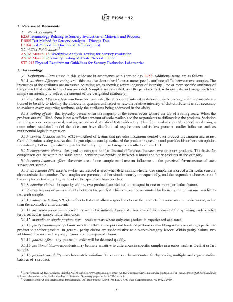 REDLINE ASTM E1958-12 - Standard Guide for Sensory Claim Substantiation