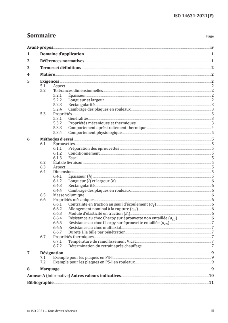 ISO 14631:2021 - Plaques extrudées en polystyrène modifié résistant au choc (PS-I) — Exigences et méthodes d'essai
Released:6/17/2021