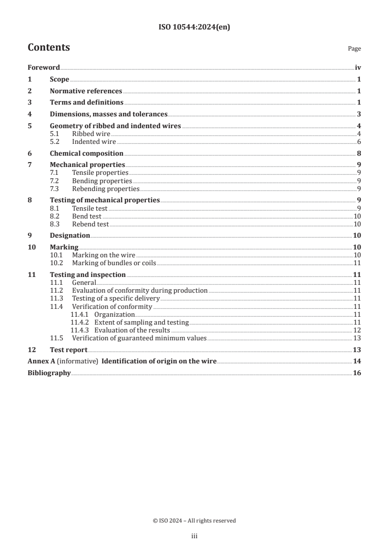 ISO 10544:2024 - Cold-reduced steel wire for the reinforcement of concrete and the manufacture of welded fabric
Released:15. 01. 2024