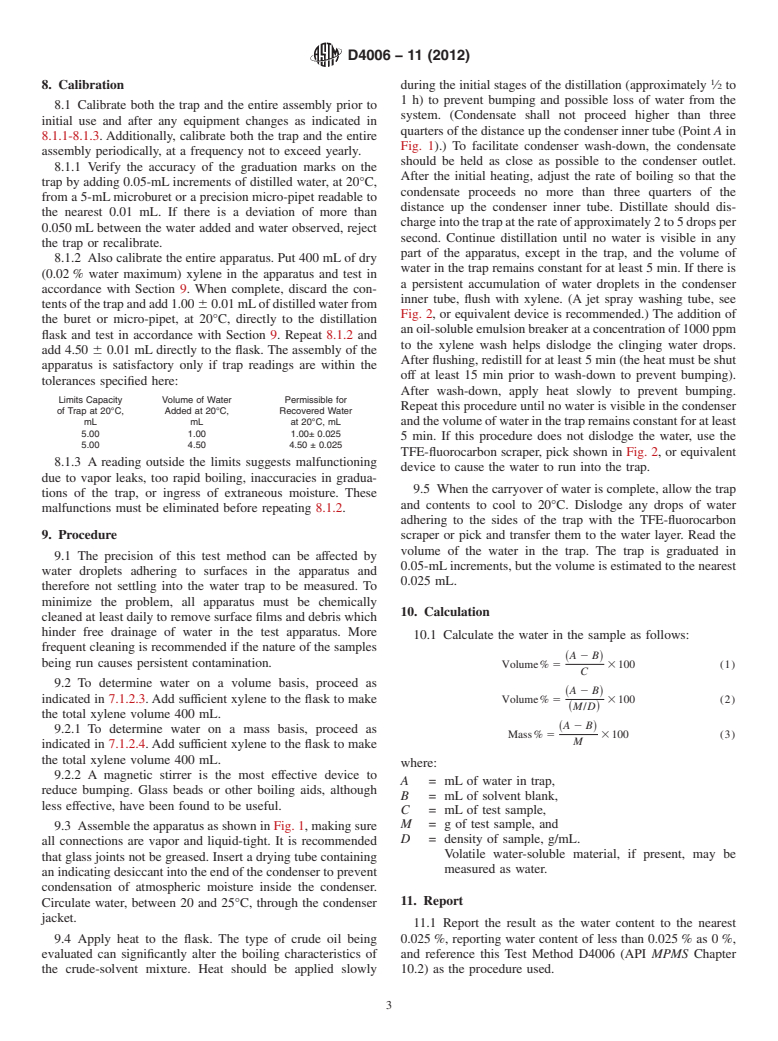 ASTM D4006-11(2012) - Standard Test Method for Water in Crude Oil by Distillation