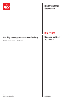 ISO 41011:2024 ISO 41011:2024 - Facility management — Vocabulary
Released:15. 02. 2024 - Page 1 preview